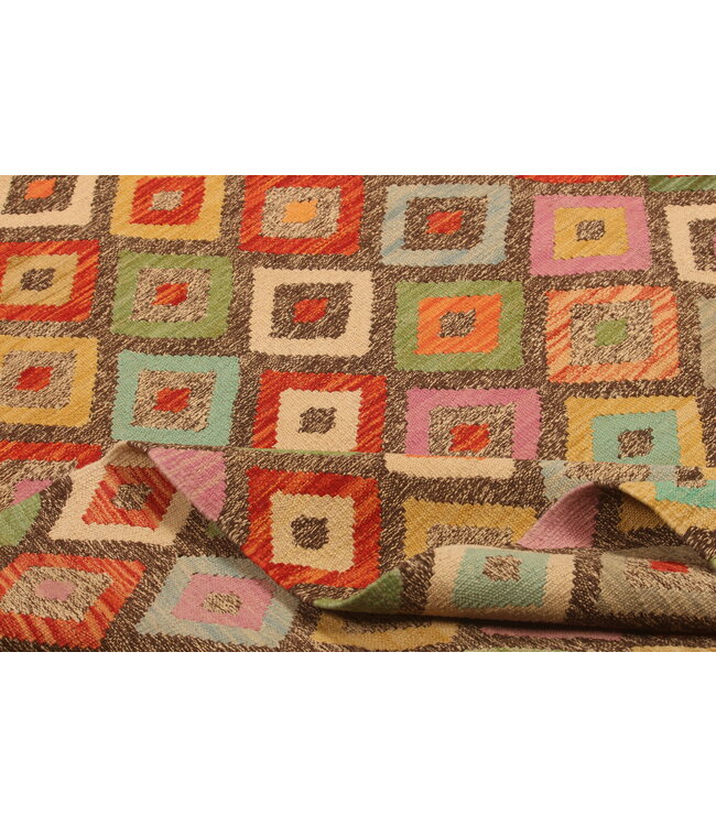 299x199cm Afghaans oosters wollen tapijt handgemaakt Kelim-kleed