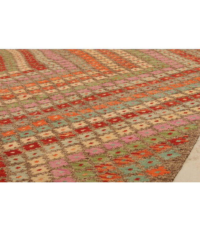 295x200cm Handwoven Traditional Kelim Area Rug Wool Carpet