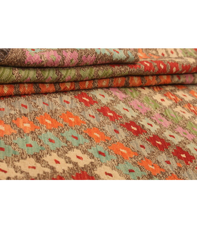 295x200cm Handwoven Traditional Kelim Area Rug Wool Carpet