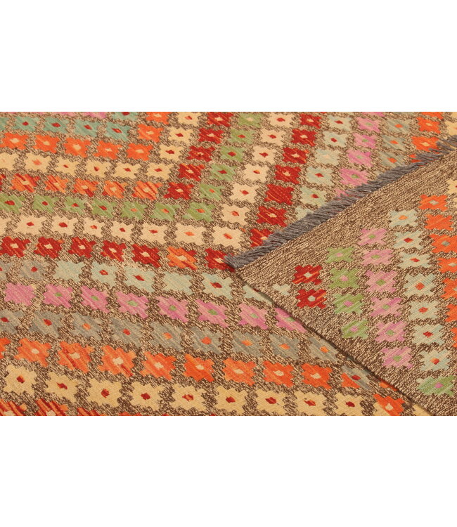 295x200cm Handwoven Traditional Kelim Area Rug Wool Carpet