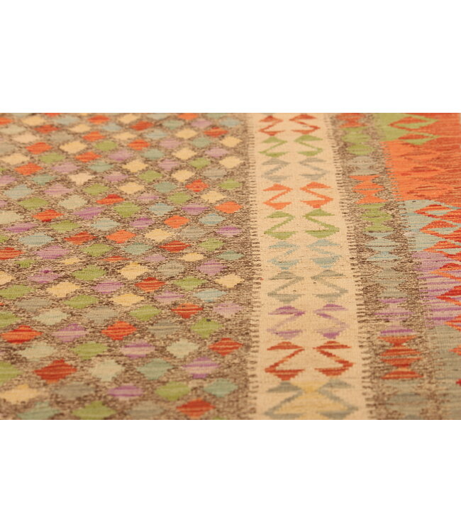 295x200cm Handwoven Traditional Kelim Area Rug Wool Carpet