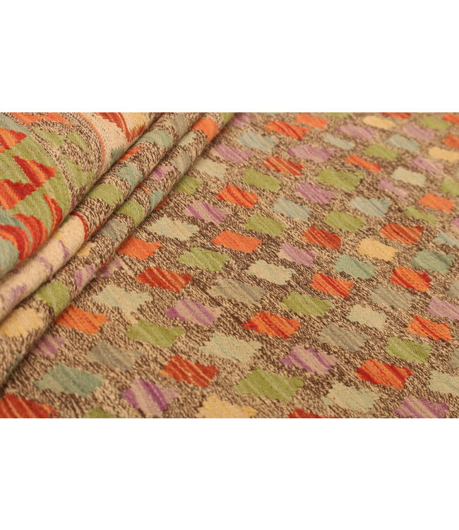 295x200cm Handwoven Traditional Kelim Area Rug Wool Carpet