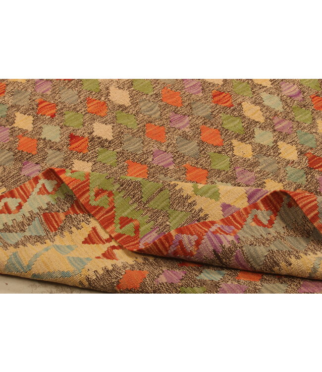 295x200cm Handwoven Traditional Kelim Area Rug Wool Carpet