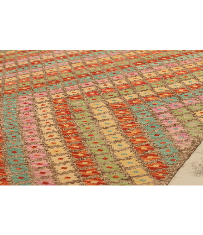 305x206cm Afghan Oriental wool carpet Handmade Kelim Rug