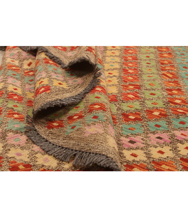 305x206cm Afghan Oriental wool carpet Handmade Kelim Rug