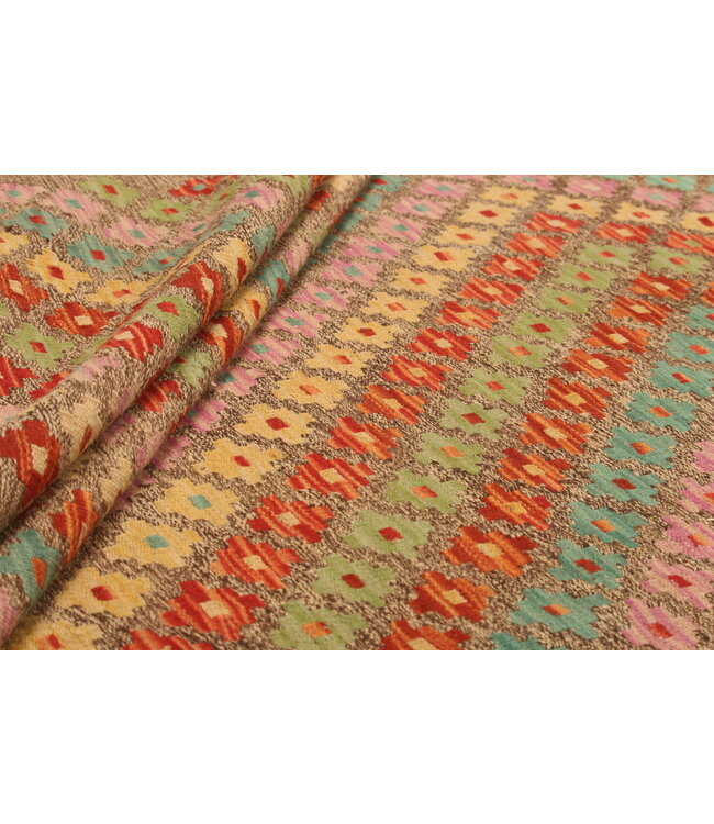 305x206cm Afghan Oriental wool carpet Handmade Kelim Rug