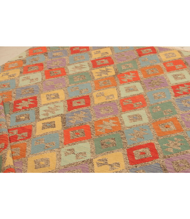 293x200cm Handwoven Traditional Kelim Area Rug Wool Carpet