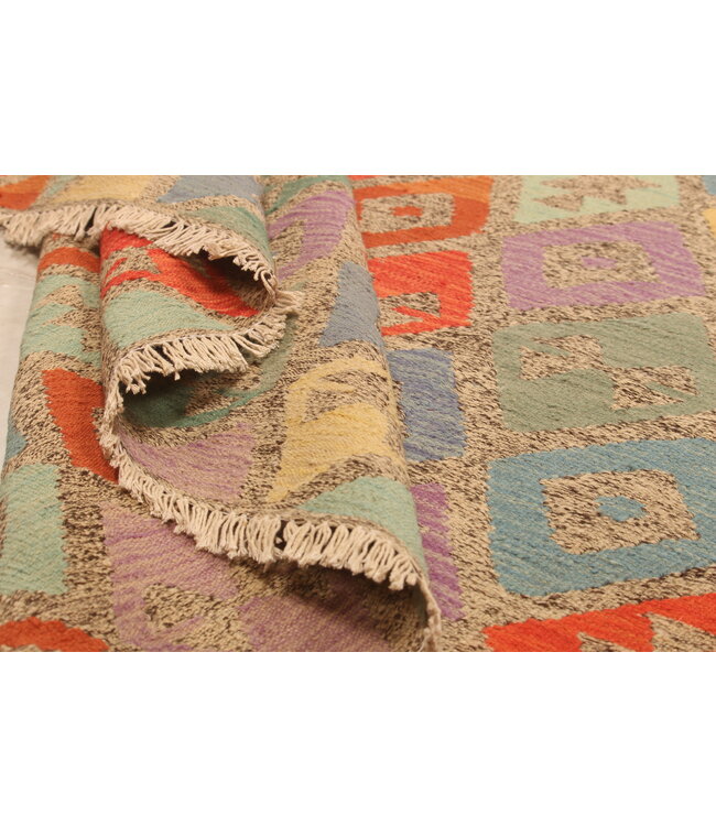 293x200cm Handwoven Traditional Kelim Area Rug Wool Carpet