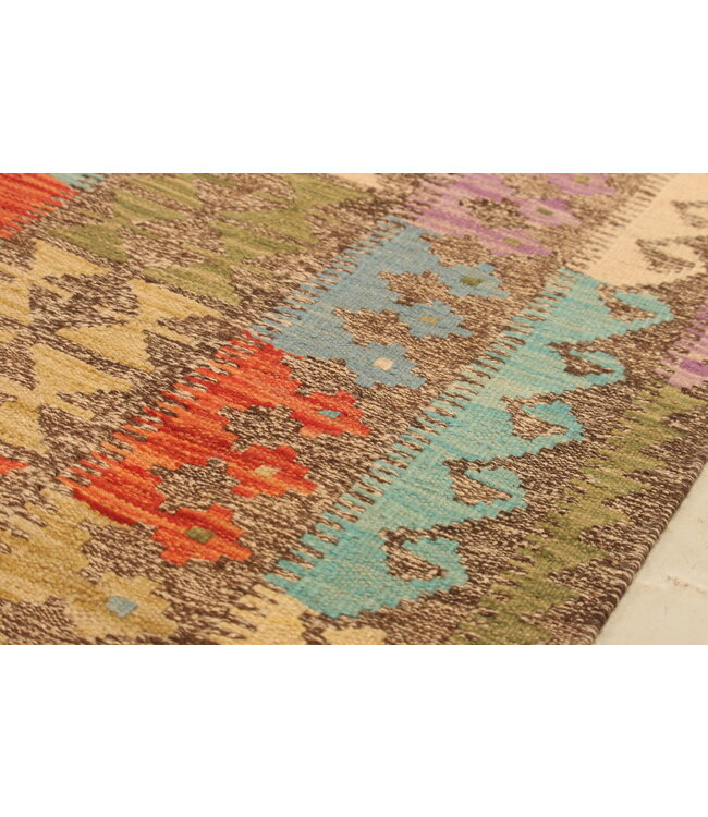 295x201cm Afghan Oriental wool carpet Handmade Kelim Rug