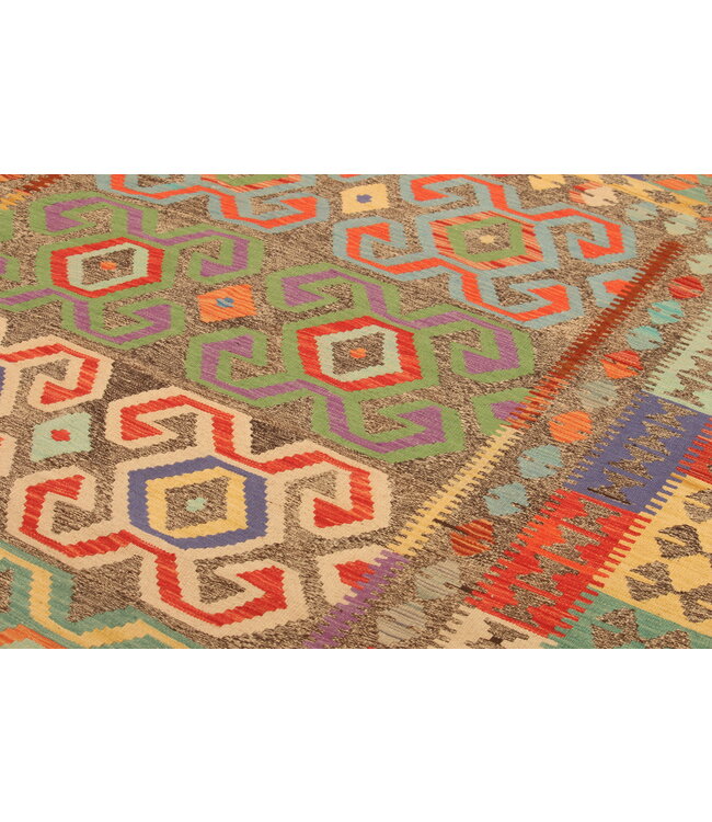 295x194cm Afghan Oriental wool carpet Handmade Kelim Rug