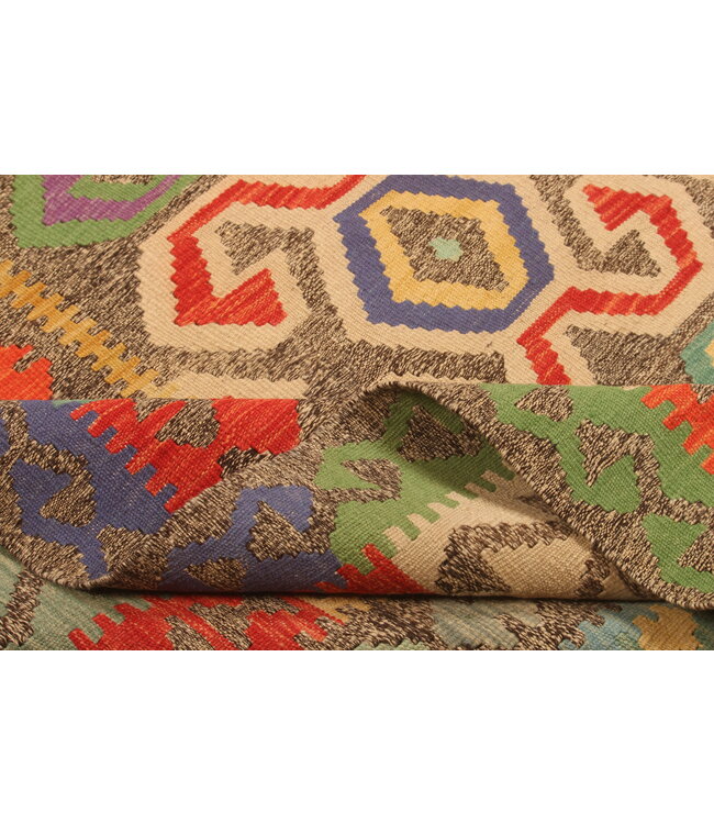 295x194cm Afghan Oriental wool carpet Handmade Kelim Rug