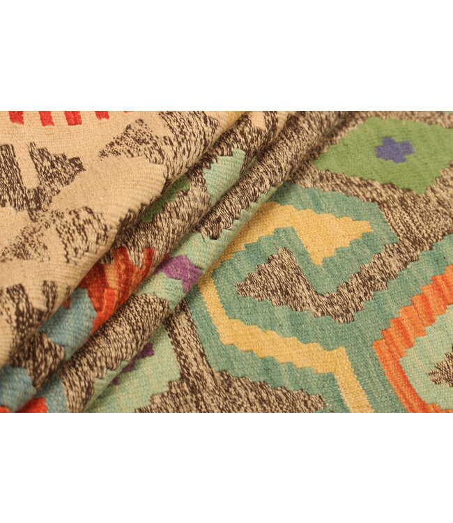 295x194cm Afghan Oriental wool carpet Handmade Kelim Rug