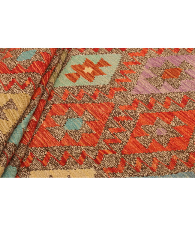 301x210cm Afghan Oriental wool carpet Handmade Kelim Rug