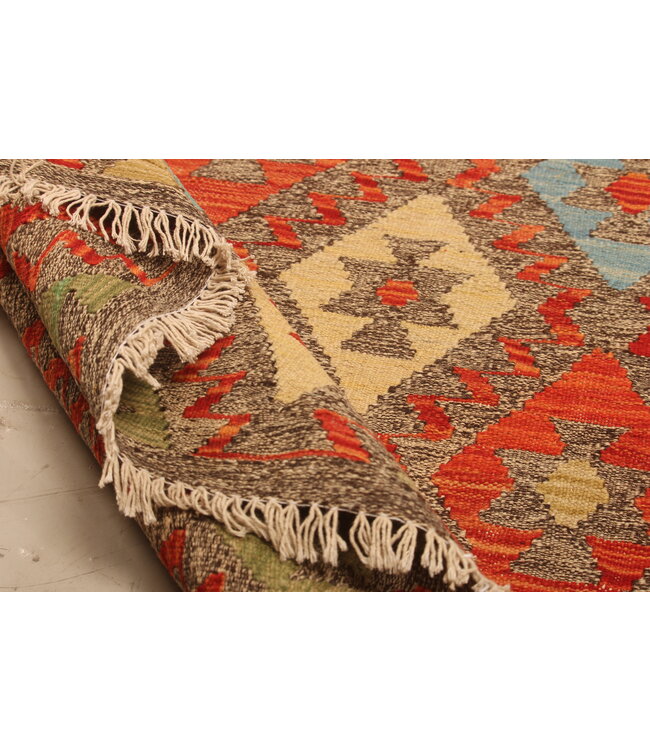 301x210cm Afghan Oriental wool carpet Handmade Kelim Rug