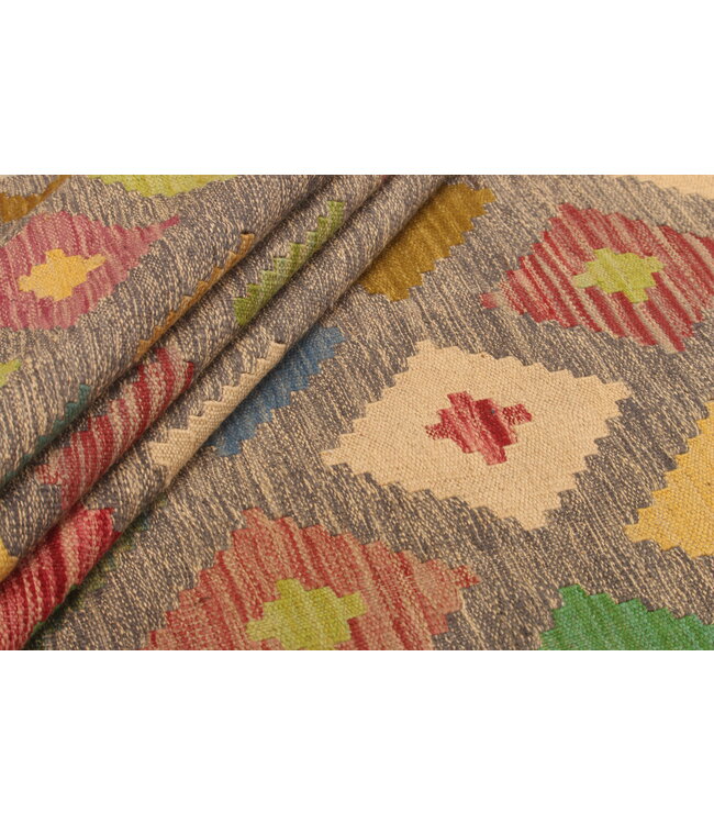 299x199cm Afghanischer orientalischer Wollteppich handgefertigter Kelim-Teppich