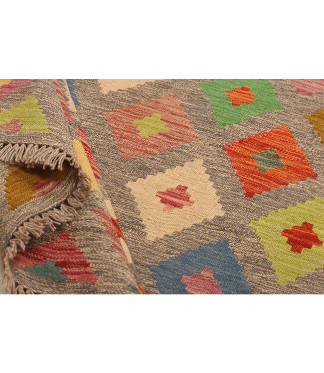 299x199cm Afghan Oriental wool carpet Handmade Kelim Rug