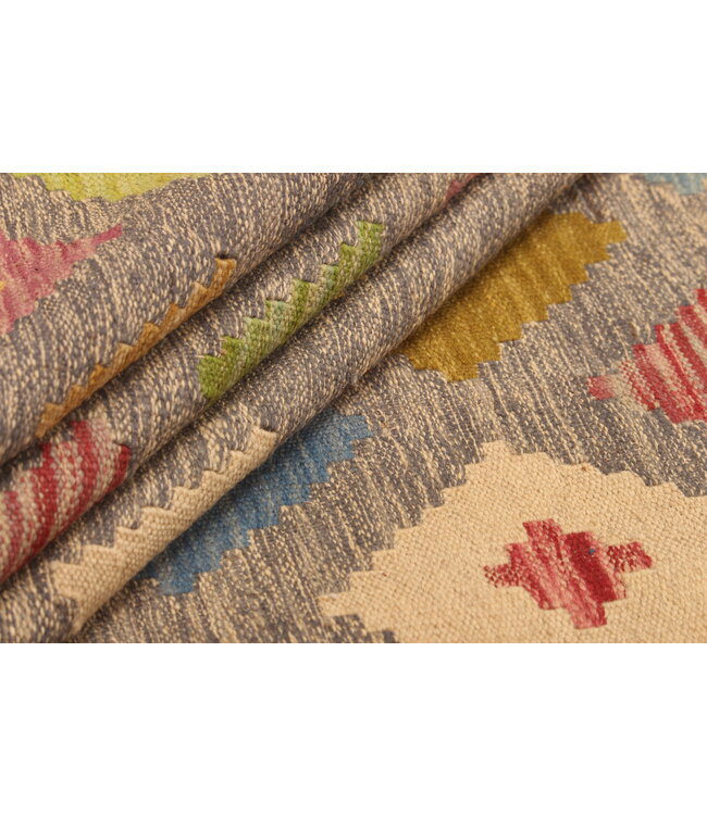 299x199cm Afghan Oriental wool carpet Handmade Kelim Rug