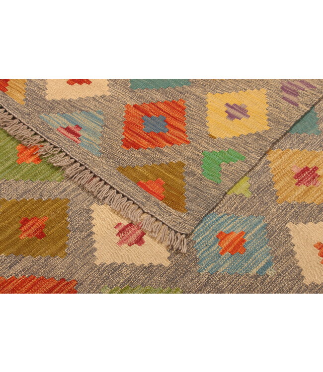 299x199cm Afghan Oriental wool carpet Handmade Kelim Rug