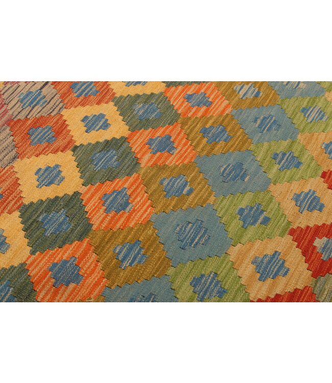 301x202cm Afghan Oriental wool carpet Handmade Kelim Rug