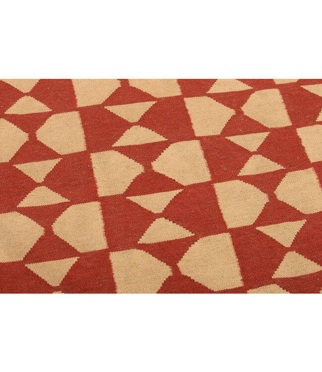 296x214cm Handgewebter Traditioneller Kelim Teppich Woll