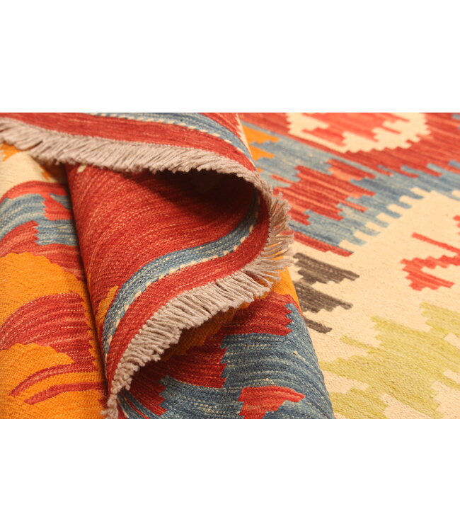 305x202cm Afghan Oriental wool carpet Handmade Kelim Rug