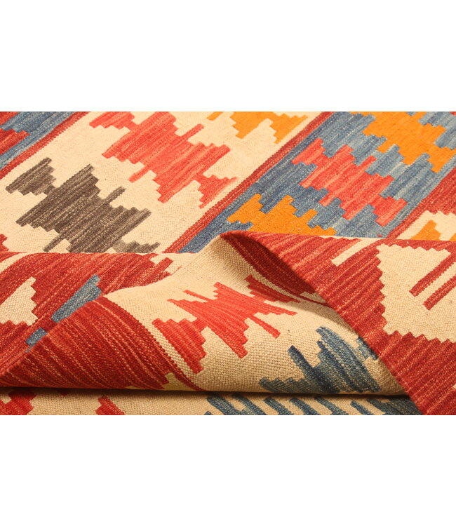 305x202cm  Afghaans oosters wollen tapijt handgemaakt Kelim-kleed