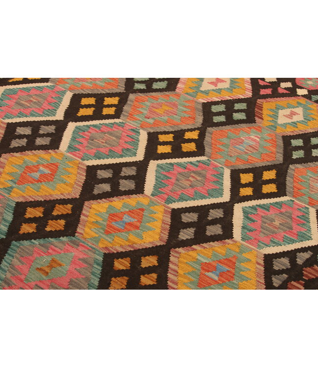 303x204cm Afghan Oriental wool carpet Handmade Kelim Rug