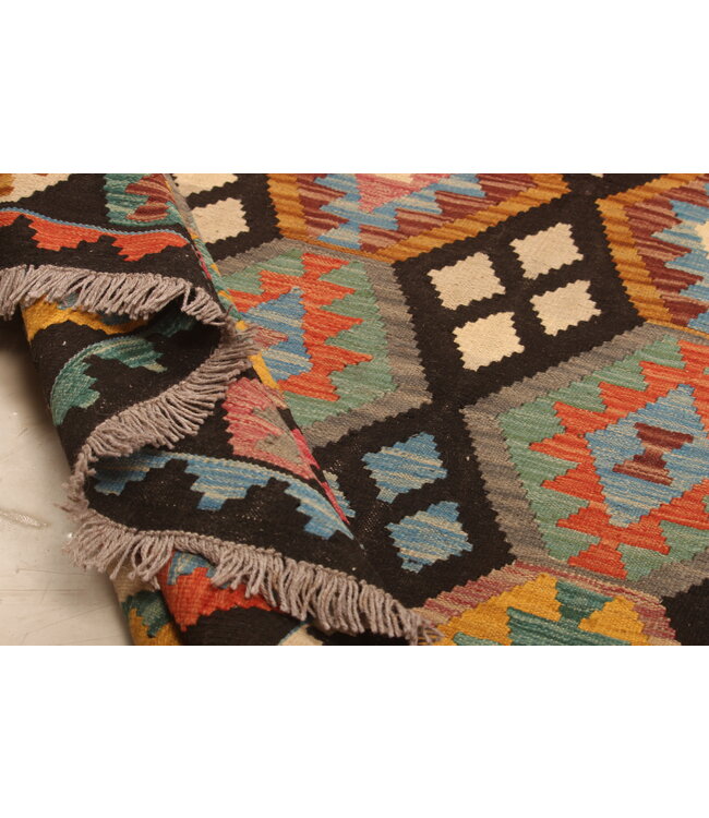 303x204cm Afghan Oriental wool carpet Handmade Kelim Rug