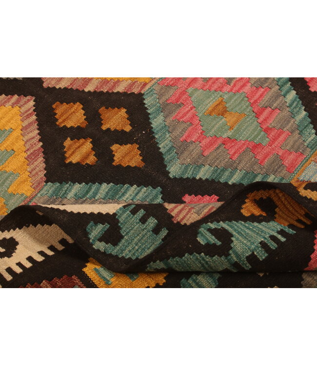 303x204cm Afghanischer orientalischer Wollteppich handgefertigter Kelim-Teppich