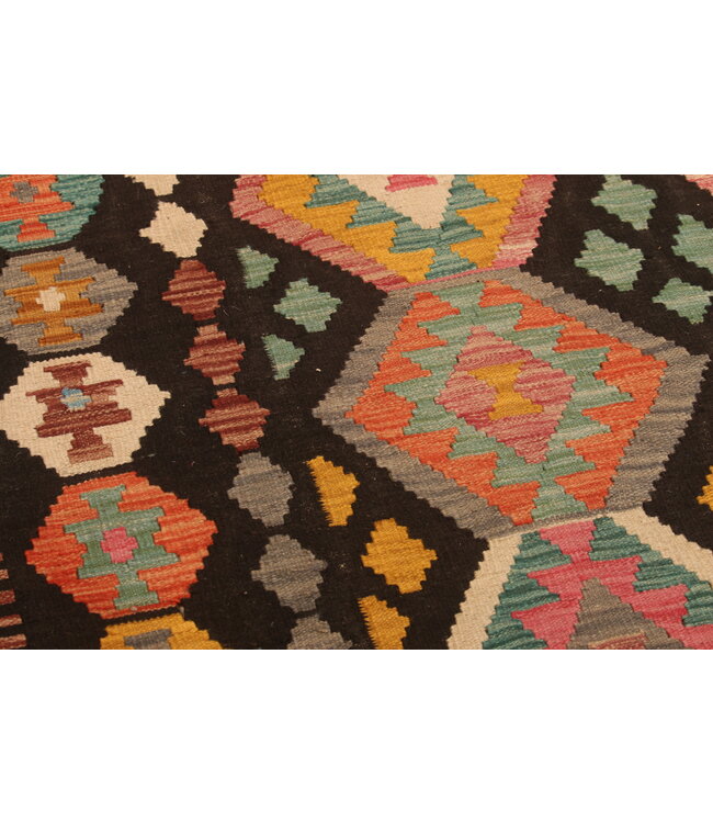 303x204cm Afghanischer orientalischer Wollteppich handgefertigter Kelim-Teppich