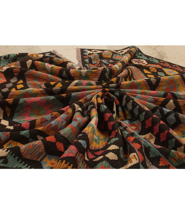 303x204cm Afghan Oriental wool carpet Handmade Kelim Rug