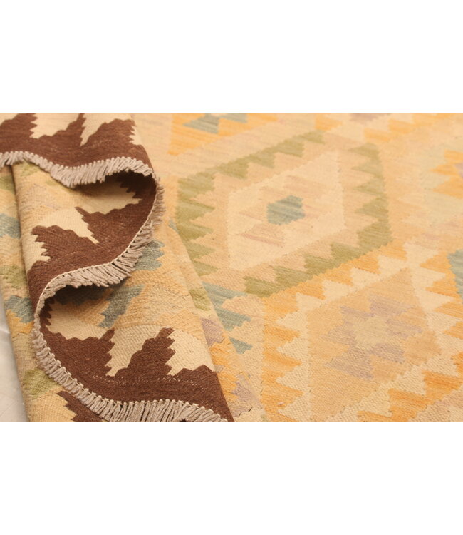 291x203cm Afghan Oriental wool carpet Handmade Kelim Rug