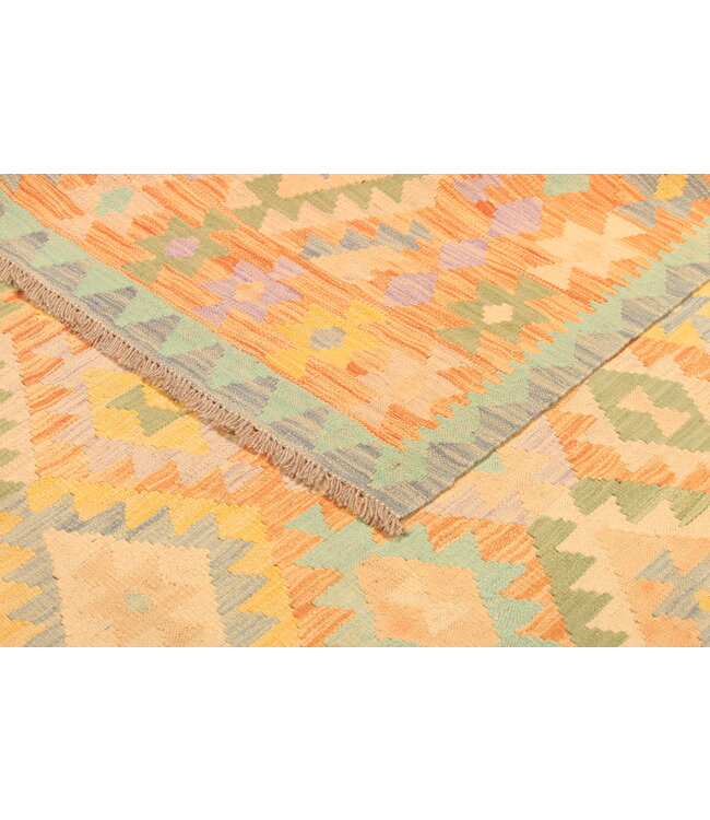 304x200cm  Afghanischer orientalischer Wollteppich handgefertigter Kelim-Teppich