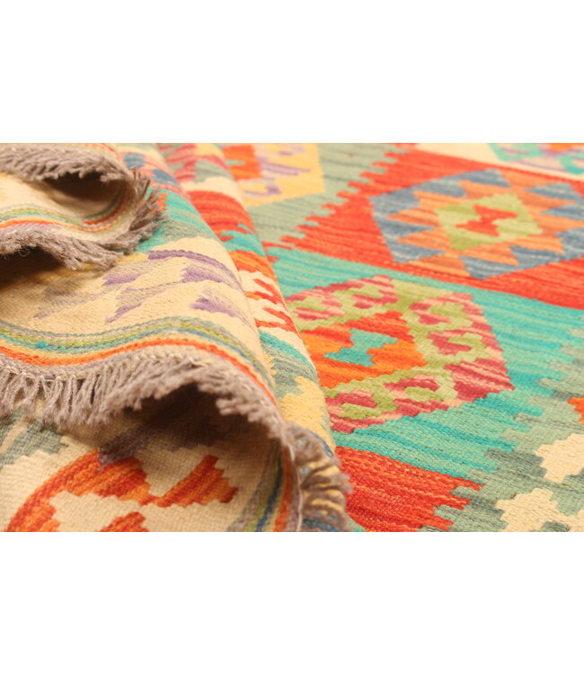 308x207cm  Afghan Oriental wool carpet Handmade Kelim Rug