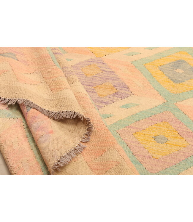 300x196cm Afghanischer orientalischer Wollteppich handgefertigter Kelim-Teppich