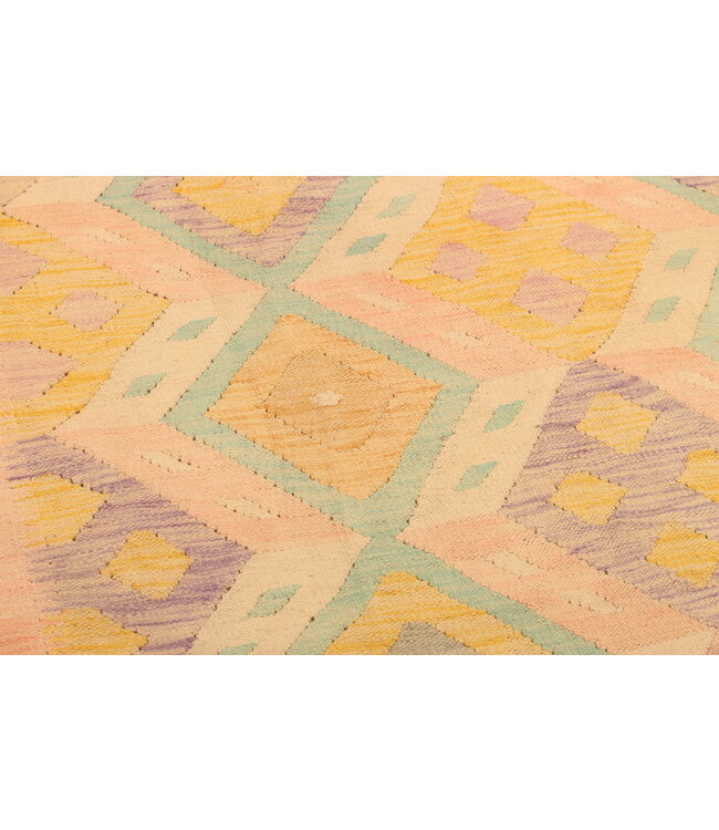 300x196cm Afghanischer orientalischer Wollteppich handgefertigter Kelim-Teppich