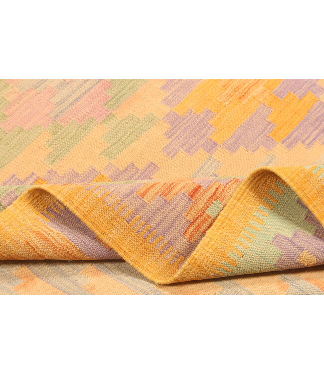 305x197cm Mooie handgeweven Kelim vloerkleed wollen oosterse tapijt