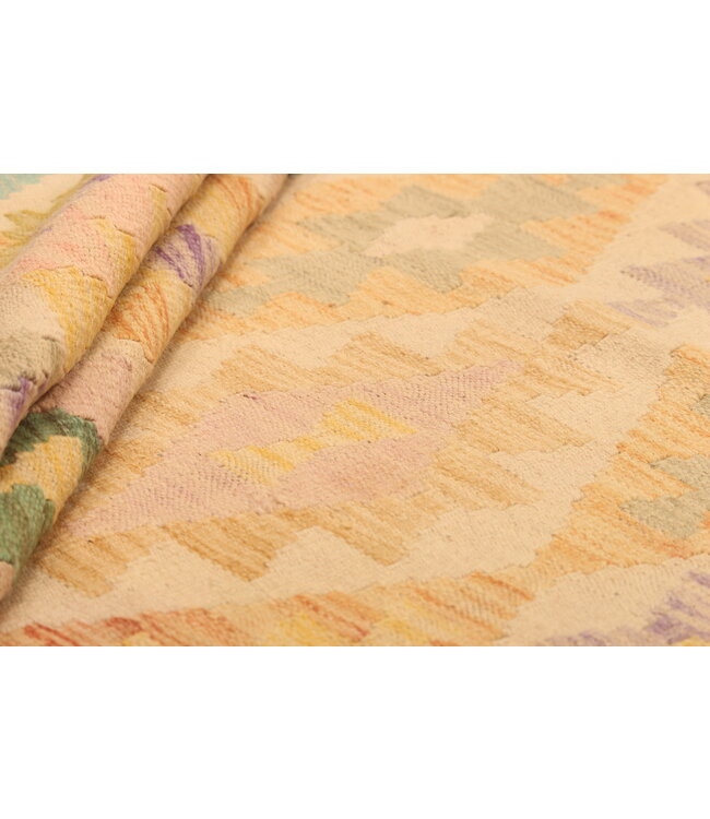 291x195cm Handwoven Traditional Kelim Area Rug Wool Carpet