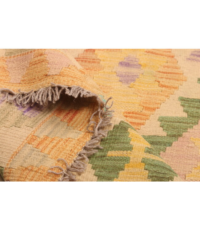 291x195cm Handwoven Traditional Kelim Area Rug Wool Carpet