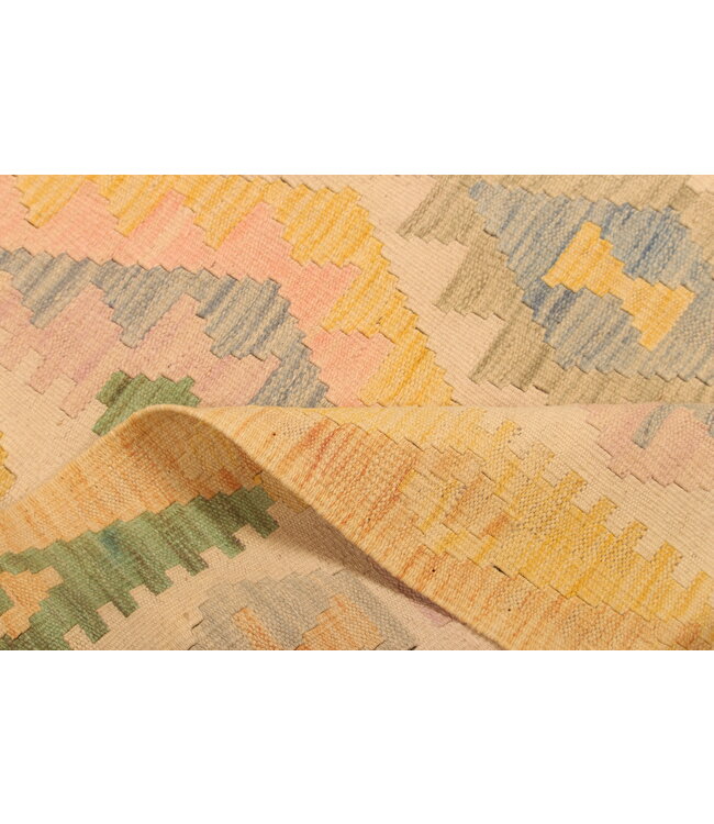 291x195cm Handwoven Traditional Kelim Area Rug Wool Carpet