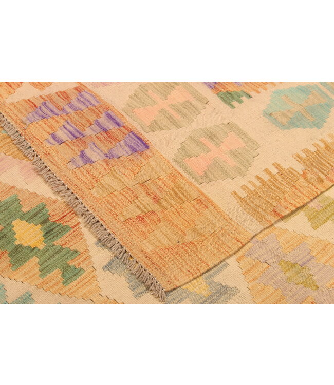 291x195cm Handwoven Traditional Kelim Area Rug Wool Carpet