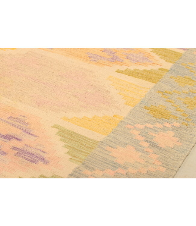 301x196cm Handgewebter Traditioneller Kelim Teppich Woll