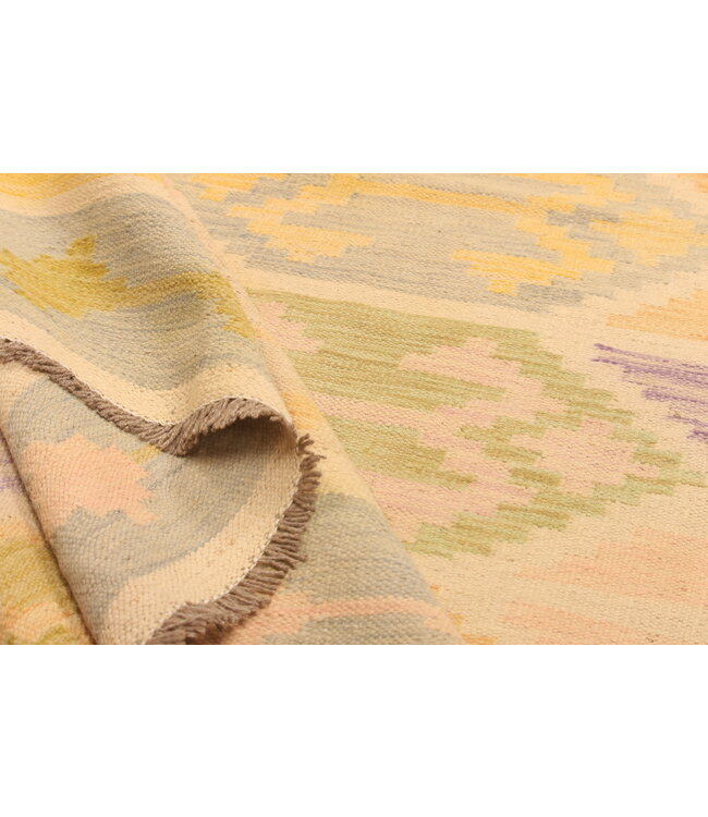 301x196cm Handgewebter Traditioneller Kelim Teppich Woll