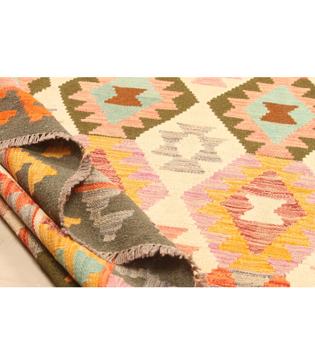 296x200cm Afghan Oriental wool carpet Handmade Kelim Rug