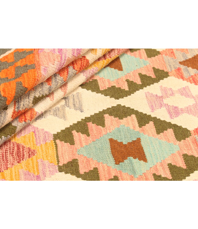 296x200cm Afghan Oriental wool carpet Handmade Kelim Rug