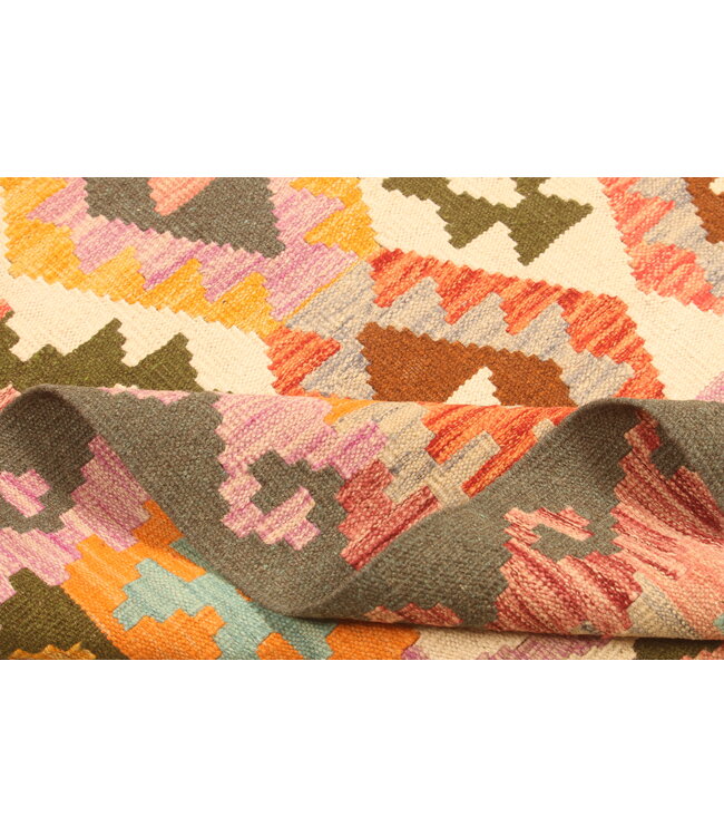 296x200cm Afghaans oosters wollen tapijt handgemaakt Kelim-kleed