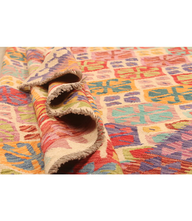 300x194cm Afghan Oriental wool carpet Handmade Kelim Rug