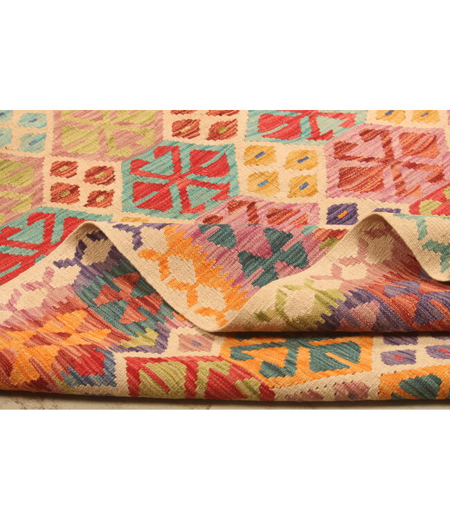 300x194cm Afghaans oosters wollen tapijt handgemaakt Kelim-kleed