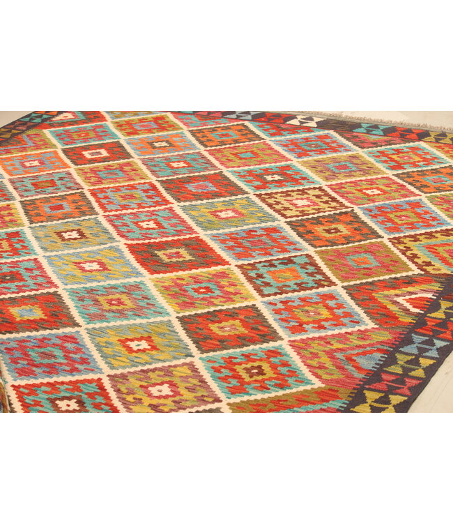 310x200cm Afghan Oriental wool carpet Handmade Kelim Rug