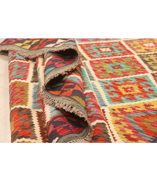 310x200cm Afghaans oosters wollen tapijt handgemaakt Kelim-kleed -